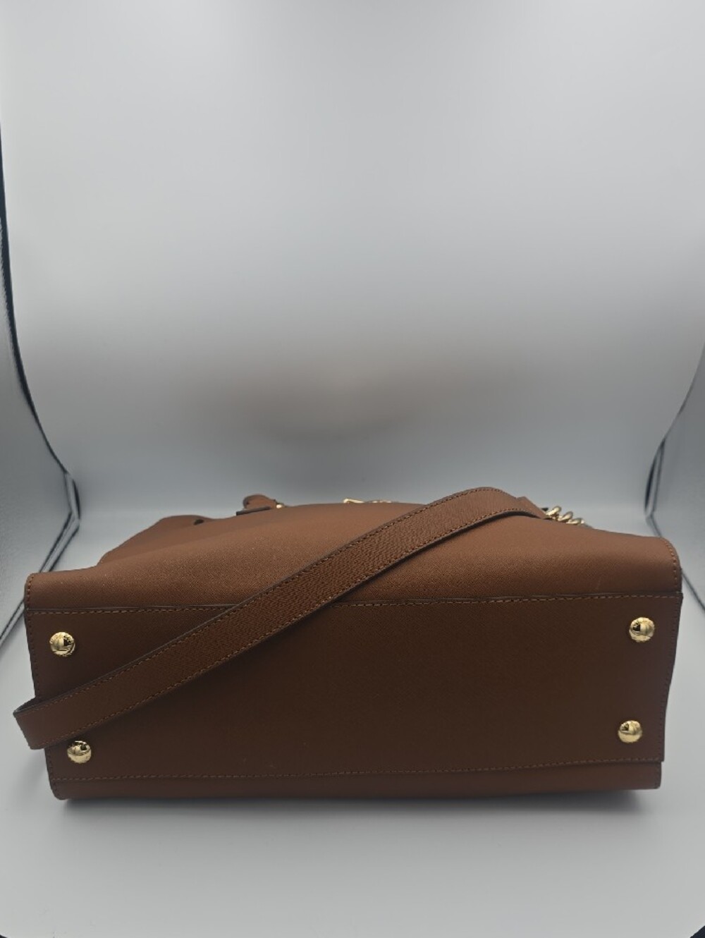 Michael Kors Brown Leather Large Hamilton Satchel W/ Gold Hardware (NWOT)✨️🤎✨️ - Picture 8 of 11